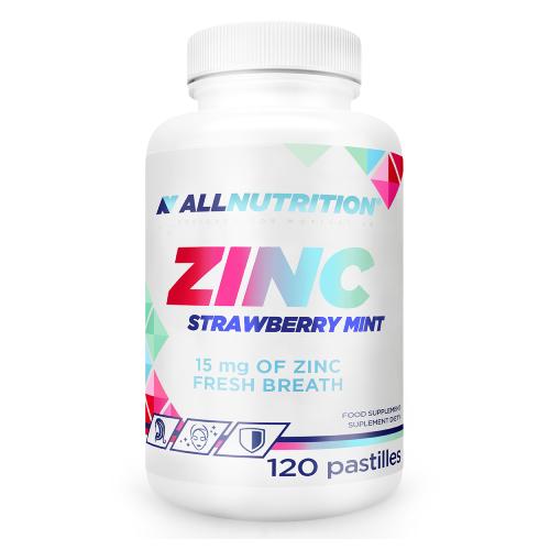 Zdjęcie produktu - ALLNUTRITION ZINC Strawberry Mint, 120 pastylek do ssania