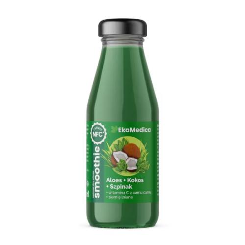 Zdjęcie produktu - EkaMedica Smoothie Aloes Kokos Szpinak płyn, 250 ml
