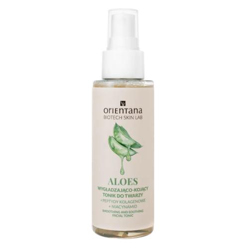 Zdjęcie produktu - Orientana Wygładzająco-kojący tonik do twarzy Aloes Peptydy kolagenowe Niacynamid, 100 ml