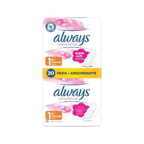 Zdjęcie produktu - Always Ultra Sensitive Podpaski Normal Plus, 20 szt.