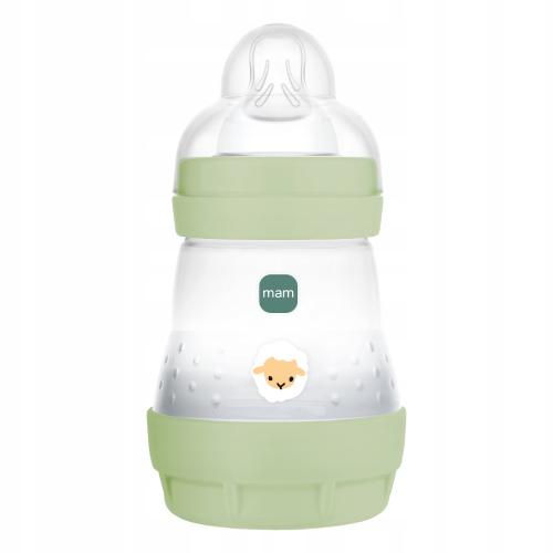 Miniaturka artykułu - MAM Baby Perfect Start Butelka do karmienia antykolkowa zielona 0m+, 160 ml