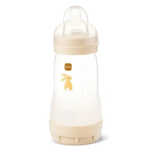 Miniaturka artykułu - MAM Perfect Start Butelka antykolkowa 2m+ 260ml beżowa kr&oacute;lik