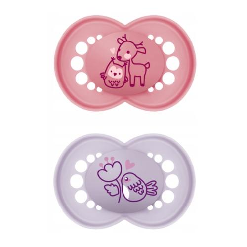 Miniaturka artykułu - MAM Original Smoczek ortodontyczny 6m+ Planet Love Girl, 2szt.