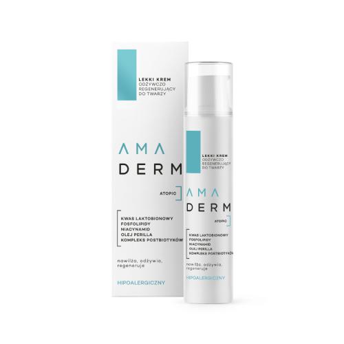 Zdjęcie produktu - AMADERM Atopic Lekki krem odżywczo-regenerujący do twarzy, 50ml