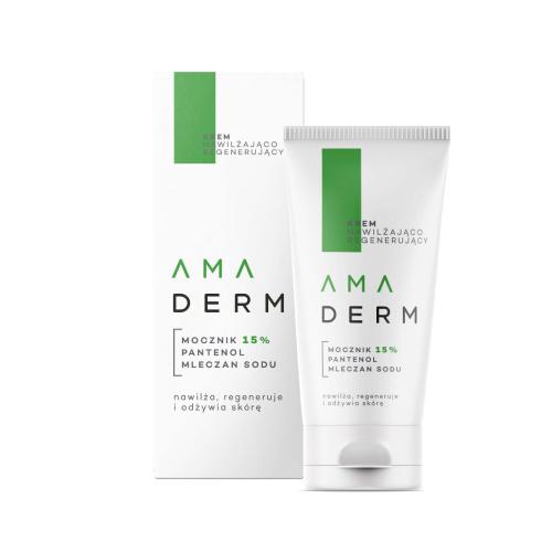 Zdjęcie produktu - AMADERM Krem nawilżająco-regenerujący Urea 15%, 50ml KR&Oacute;TKA DATA 30.09.2026