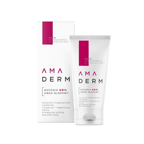 Zdjęcie produktu - AMADERM Krem intensywnie złuszczający Urea mocznik 40%, kwas mlekowy - sk&oacute;ra sucha, zrogowacenia, 50 ml