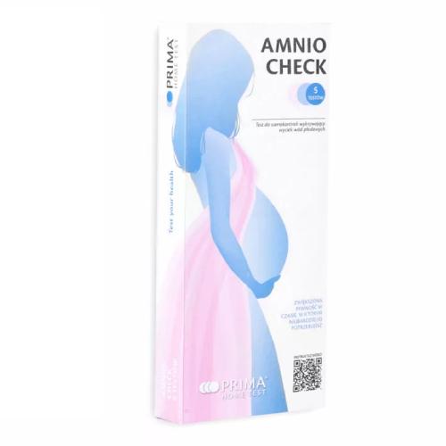 Zdjęcie produktu - AMNIOCHECK Test do samokontroli wykrywający wyciek w&oacute;d płodowych, 5 test&oacute;w