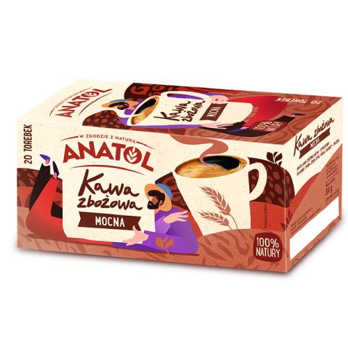 Zdjęcie produktu - ANATOL Kawa zbożowa mocna ekspresowa, 20x4,2g