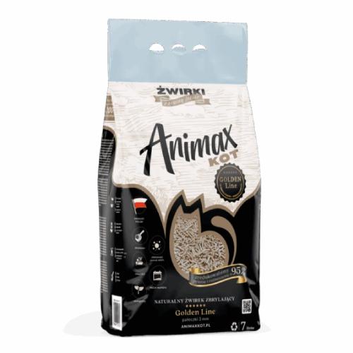Zdjęcie produktu - AnimaxKot Golden Line Żwirek zbrylający pałeczki 3 mm, 7 l