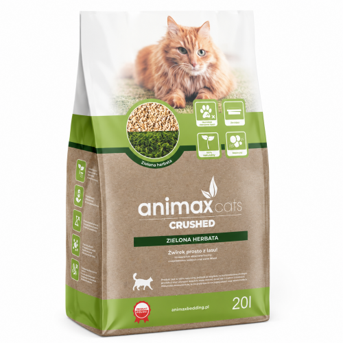 Zdjęcie produktu - AnimaxKot Żwirek zbrylający o zapachu zielonej herbaty, 20 l