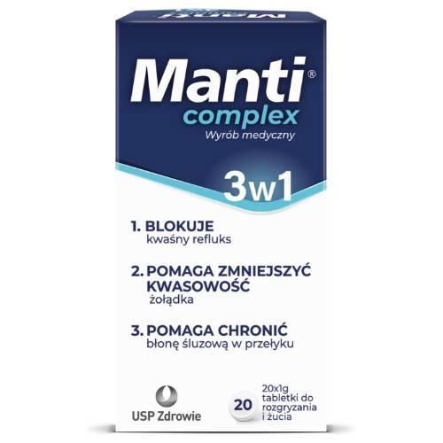 Miniaturka artykułu - Manti Complex 3w1, 20 tabletek do rozgryzania i żucia