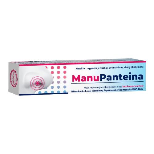Miniaturka artykułu - ManuPanteina regeneracyjna maść  do nosa, 10g USZKODZONE TEKTUROWE OPAKOWANIE