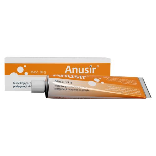 Zdjęcie produktu - Anusir Maść kojąco-nawilżająca do pielęgnacji sk&oacute;ry okolic odbytu, 30 g