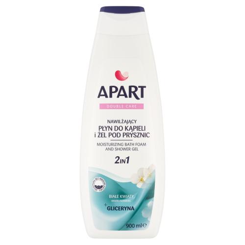 Zdjęcie produktu - APART Nawilżający płyn do kąpieli i żel pod prysznic 2w1 Białe kwiaty, 900ml
