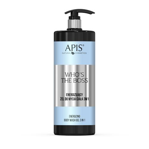 Zdjęcie produktu - APIS Who's the Boss Energizujący żel do mycia ciała 3w1 dla mężczyzn, 1000ml