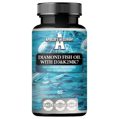 Zdjęcie produktu - Apollo's Hegemony Diamond Fish Oil D3K2MK7, 60 kaps.