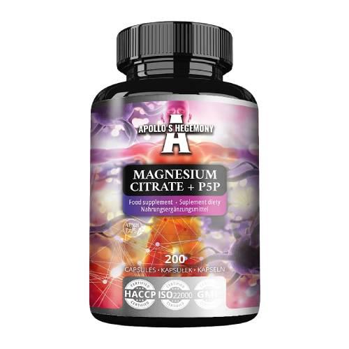Zdjęcie produktu - Apollo's Hegemony Magnesium Citrate + P5P, 200 kaps.
