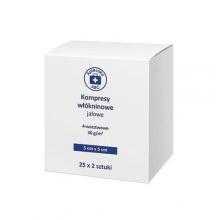 Zdjęcie produktu - Apteczka ABC Kompresy wł&oacute;kninowe jałowe 4-warstwowe 5cm x 5cm, 25x2szt.