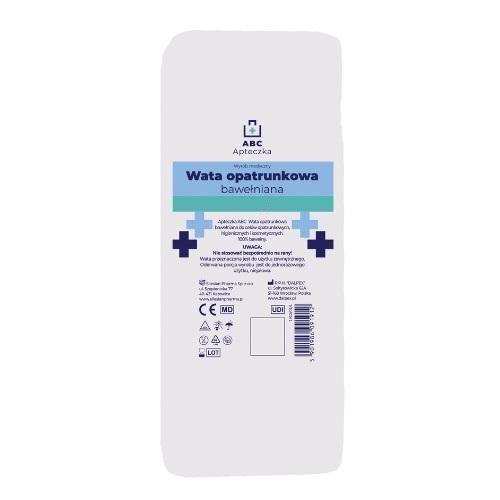 Zdjęcie produktu - Apteczka ABC Wata opatrunkowa bawełniana, 50 g