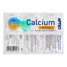 Zdjęcie produktu - APTEO Calcium z Witaminą C o smaku pomarańczowym (w folii), 12 tabletek musujących