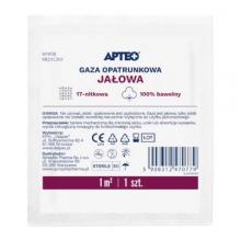 Zdjęcie produktu - APTEO CARE Gaza opatrunkowa jałowa 1m2, 1 sztuk