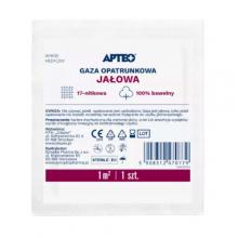 Zdjęcie produktu - APTEO CARE Gaza opatrunkowa jałowa 1m2 17n, 1 szt.