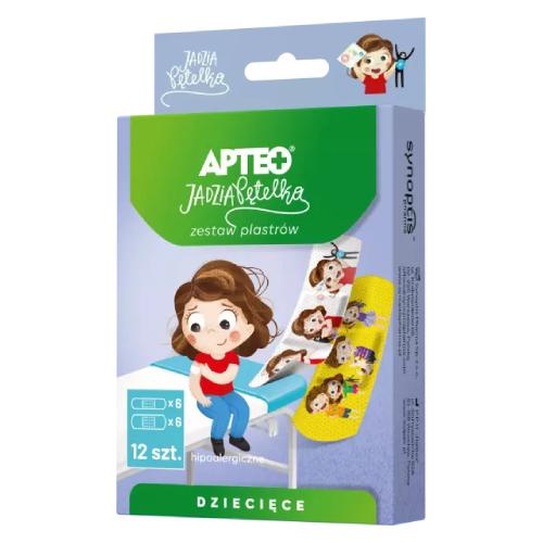 Zdjęcie produktu - Apteo Jadzia Pętelka Zestaw plastr&oacute;w dla dzieci, 12 szt.