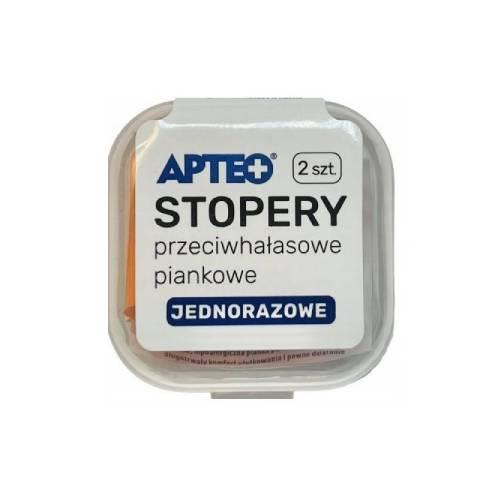 Zdjęcie produktu - APTEO Jednorazowe stopery przeciwhałasowe piankowe, 1 para