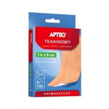 Zdjęcie produktu - APTEO Plaster tkaninowy cielisty z opatrunkiem 1 m x 6 cm, 1 sztuka