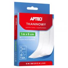 Zdjęcie produktu - APTEO  Plaster tkaninowy z opatrunkiem 1 m x 6 cm, 1 sztuka