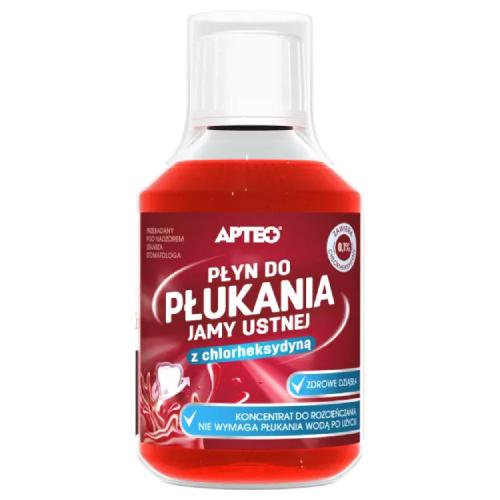 Zdjęcie produktu - APTEO Płyn do płukania jamy ustnej z chlorheksydyną, 200 ml