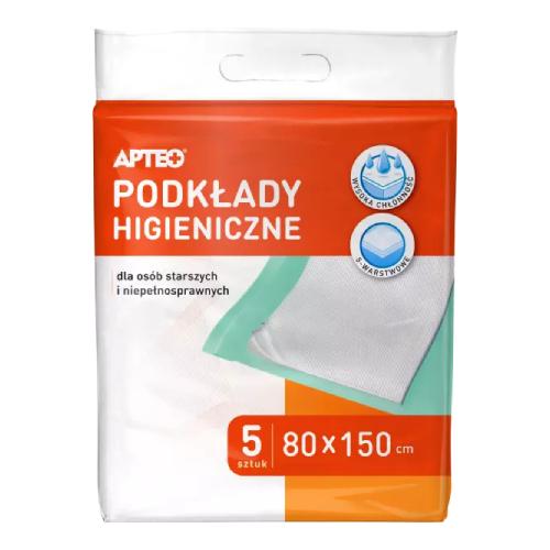 Zdjęcie produktu - APTEO Podkłady higieniczne 80x150cm, 5 szt.