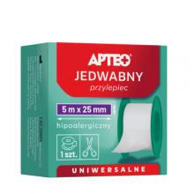 Zdjęcie produktu - APTEO Przylepiec Jedwabny 5mx2,5cm, 1 sztuka