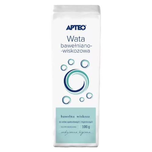 Zdjęcie produktu - APTEO Wata opatrunkowa bawełniano-wiskozowa, 100g