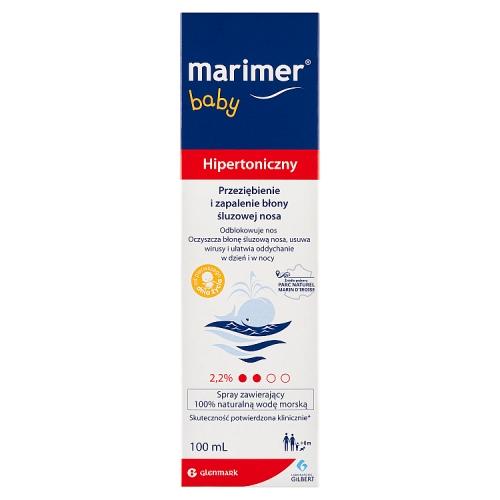 Miniaturka artykułu - Marimer Baby Hipertoniczny roztw&oacute;r wody morskiej - 100ml