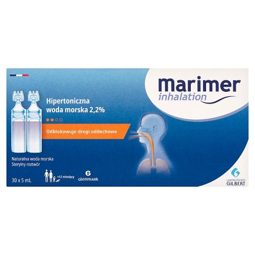 MARIMER Inhalation Hipertoniczna woda morska 2,2%- 30amp. x 5ml