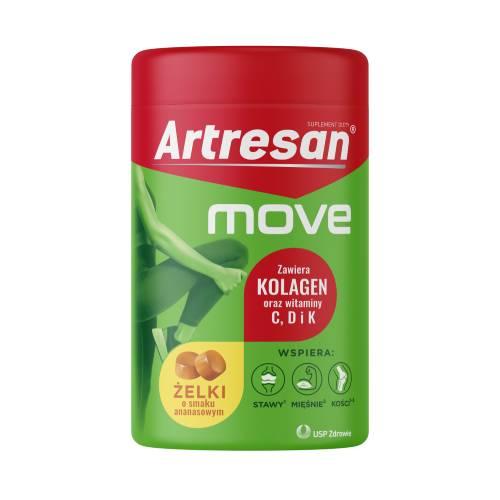 Zdjęcie produktu - Artresan Move żelki o smaku ananasowym, 150 g