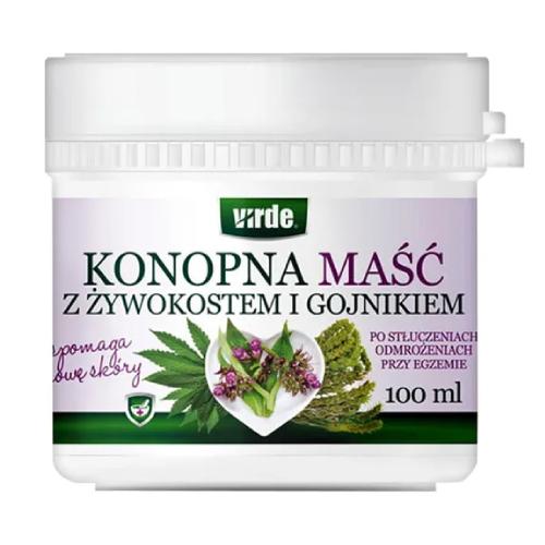 Miniaturka artykułu - Maść konopna z żywokostem i gojnikiem, 100ml