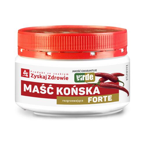 Miniaturka artykułu - ZYSKAJ ZDROWIE Maść końska rozgrzewająca FORTE, 350g