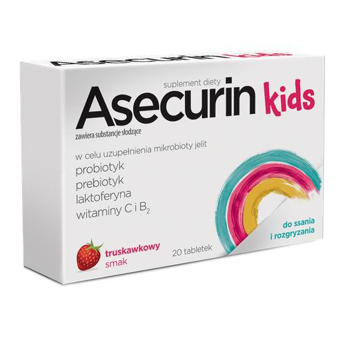 Zdjęcie produktu - Asecurin Kids, 20 tabletek do ssania i rozgryzania