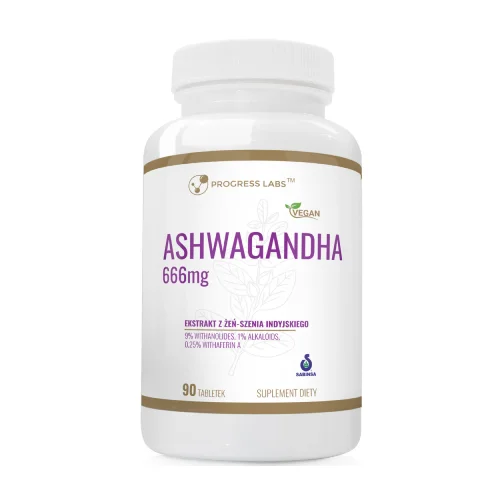 Zdjęcie produktu - Progress Labs Ashwagandha 666 mg, 90 tabl.
