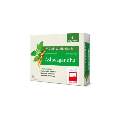 Zdjęcie produktu - Ashwagandha Colfarm, 60tabl. powl.