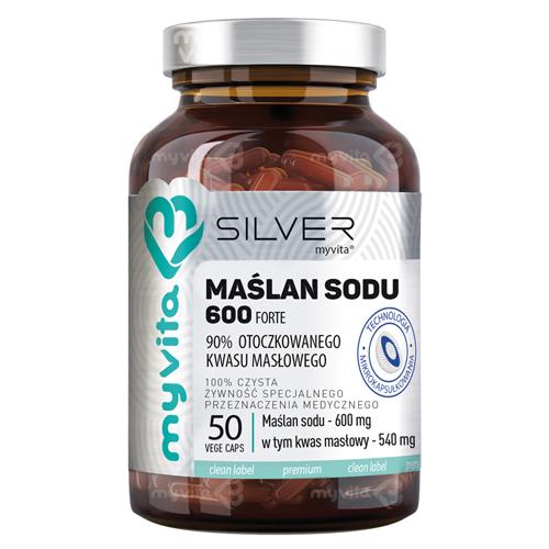 Miniaturka artykułu - MyVita Silver Pure Maślan sodu 600 mg, 50 kaps.