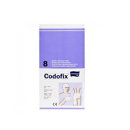 Miniaturka artykułu - MATOPAT Codofix 8 Elastyczna siatka opatrunkowa na udo, głowę, biodro 8cmx1m