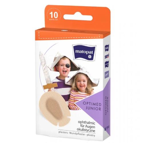 Miniaturka artykułu - MATOPAT OPTIMED JUNIOR Plastry korygujące do terapii wzroku, 10 sztuk
