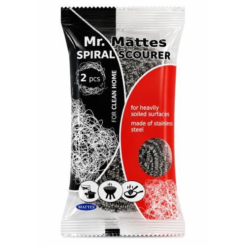 Miniaturka artykułu - Mattes Druciak spiralny do zmywania naczyń, 2 szt.