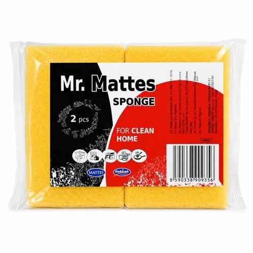 Miniaturka artykułu - Mattes Gąbka do zmywania naczyń, frezowana, 2 szt.
