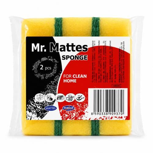 Miniaturka artykułu - Mattes Gąbka do zmywania naczyń, profilowana, 3 szt.