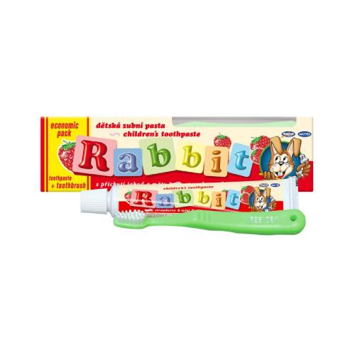 Miniaturka artykułu - Mattes Pasta do zęb&oacute;w dla dzieci truskawka-mięta, 45g + szczoteczka