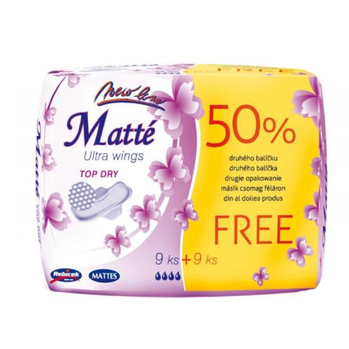 Miniaturka artykułu - MATTES Podpaski Duo Ultra Top Dry ze skrzydełkami, 18szt.